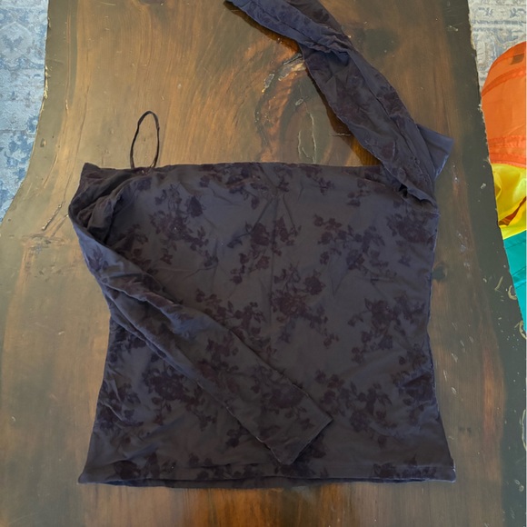 Abercrombie & Fitch Bra Free Off the Shoulder Long Sleeve Top - Picture 6 of 6